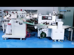 เครื่องเช็ดแอลกอฮอล์แนวนอน 50Hz ทนทาน เครื่องซีลปากถุง 4 ด้าน