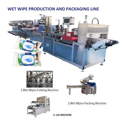 คุณภาพ  PLC Control 5 Slitting Lane Wipe Making Machine With 1 Year Warranty โรงงาน