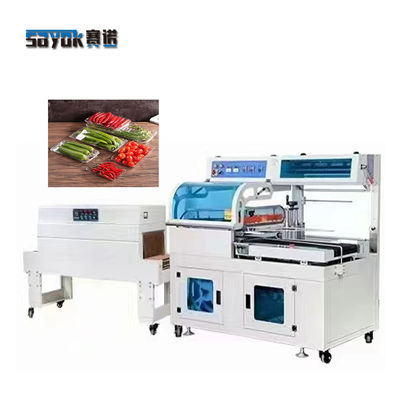 เครื่องห่อฟิล์มหดด้วยความร้อน 220v ผักผลไม้พร้อมถาด