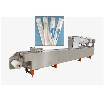 เครื่องพันฟิล์มยืดแบบหลายช่องสำหรับบรรจุภัณฑ์ Pharyngeal Swabs 14.5KW
