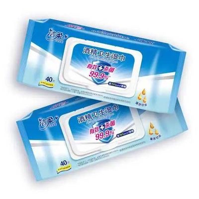 เครื่องบรรจุผ้าเช็ดทำความสะอาดเปียก 3KW / เครื่องบรรจุอัตโนมัติ CE