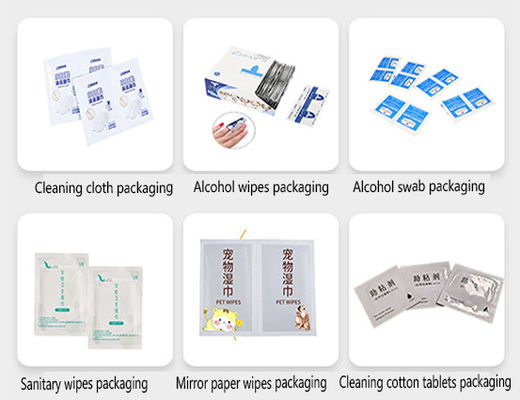 เครื่องบรรจุแอลกอฮอล์แพดความเร็วสูง 6 เลน ด้วยการตัดอัตโนมัติ