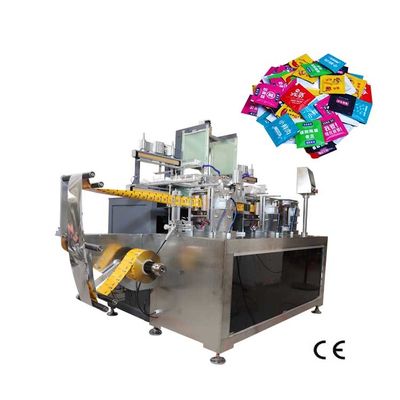 เครื่องบรรจุถุงมือ PE แบบพับได้ AC220V มัลติฟังก์ชั่นซีลสี่ด้าน