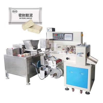 เครื่องบรรจุอัตโนมัติ 220V Extruding Cutting Sealing Plugging Mud