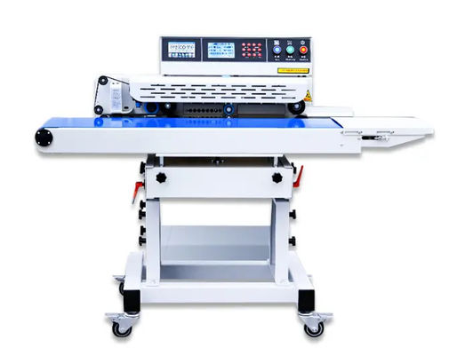 เครื่องจักรบรรจุอัตโนมัติ 500w ถุงพลาสติกต่อเนื่อง ถุงมือตรวจทางการแพทย์ เครื่องซีลความร้อน