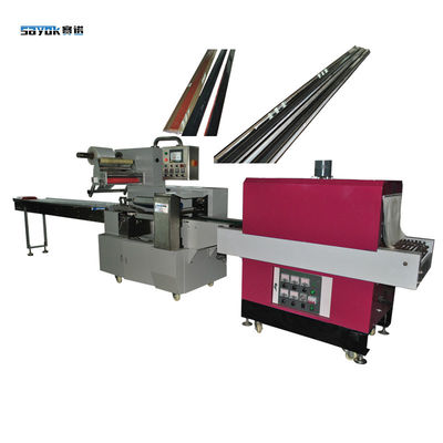 เครื่องปรับเปลี่ยน PLC ปกครองอัตโนมัติหดห่ออุโมงค์สําหรับท่อฮาร์ดแวร์ยาว