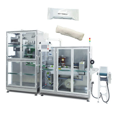 380V 50Hz เครื่องบรรจุผ้าเช็ดเปียกแบบพับตัด เครื่องบรรจุผ้าเช็ดเปียกแบบม้วนอัตโนมัติ